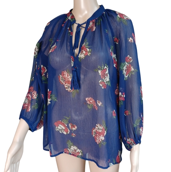 Lucky Brand Bohemian Tunic Top V Neck Size Small - Picture 10 of 12